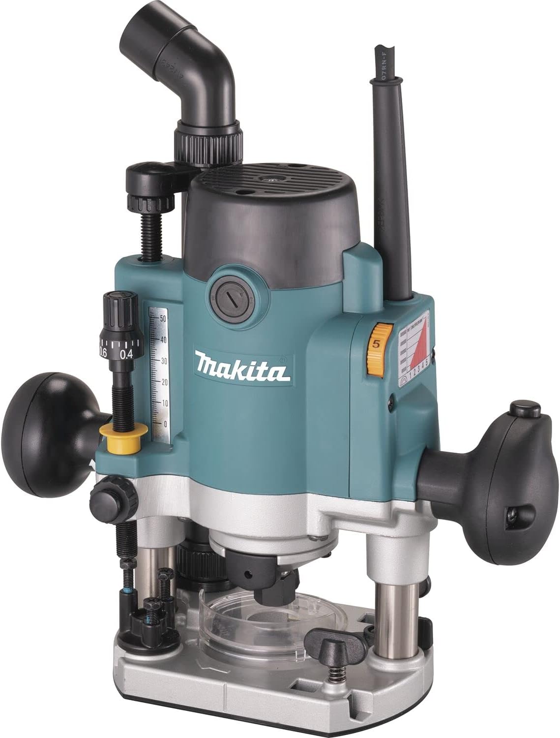 Makita RP1111CJ défonceuse 1100 W - Pinces 6 mm 6,35 mm et 8 mm - Machine filaire pour travaux de fraisage - Coffret MAKPAC inclus poids 3,3 kg