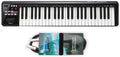 Roland A-49 BK - Clavier contrôleur MIDI USB 49 touches léger - Modèle noir avec câble USB et câble MIDI Keepdrum 2 m - Pour studio production et instruments virtuels