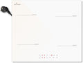 DELITEER plaque induction blanche - 4 feux largeur 60 cm puissance 3500 W - verre vitrocéramique commandes tactiles - prise 220 V et verrouillage sécurité encastrable