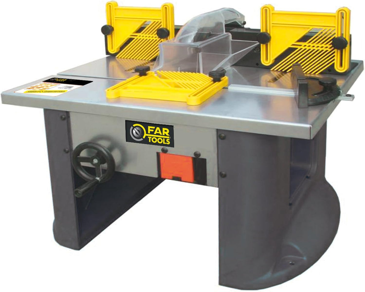 Fartools MR 40P défonceuse sur table - puissance 1500 W vitesse jusqu à 30000 tr min - base fixe 230 V poids 18 kg - structure bois fonte pour travaux atelier