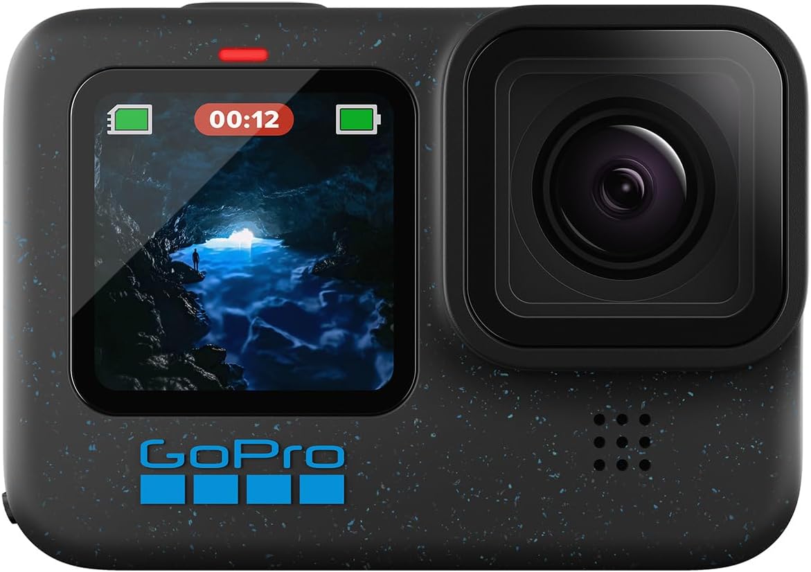 GoPro HERO12 Black Caméra action étanche - Vidéo 5,3K 60 fps 4K et photos 27 MP HDR - Écran 2,27 pouces - Stabilisation diffusion en direct webcam Bluetooth USB
