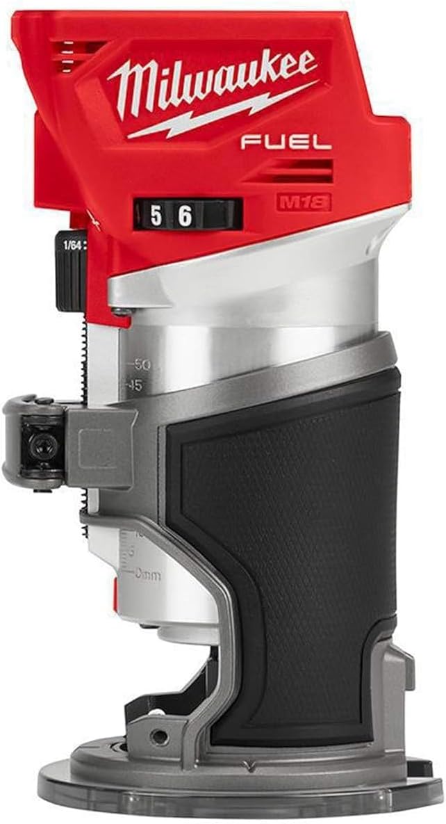 Milwaukee M18 Fuel 2723-20 - Défonceuse compacte sans fil 18 V - Jusqu'à 31000 tr min base fixe puissance 1,25 ch - Outil seul pour fraisage et affleurage du bois