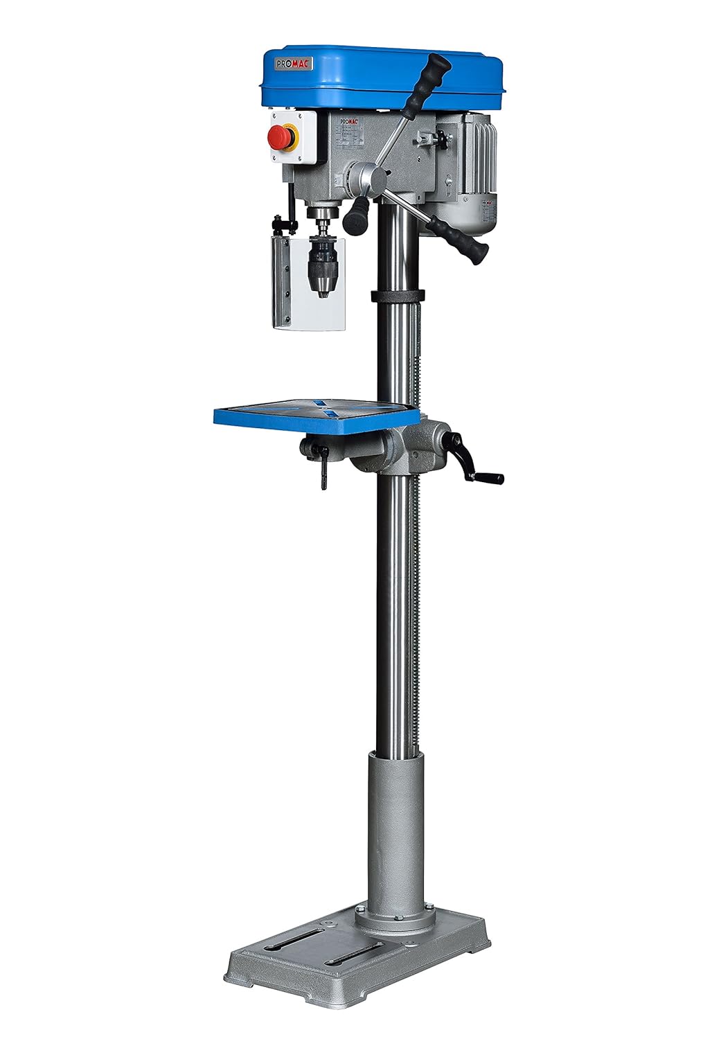 JPW CDC perceuse sur colonne 180 mm - Capacité de perçage métal 16 mm - Foret 16 mm inclus et vitesse 900 tr min - Structure métal alimentation 230 V poids 58 kg