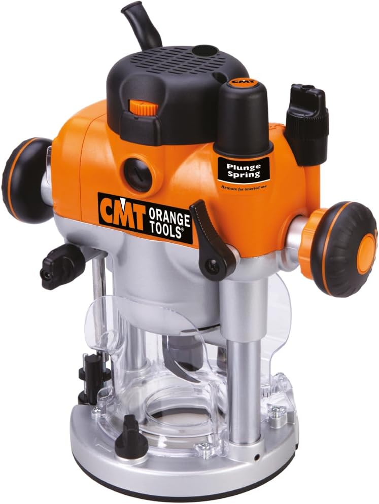 CMT CMT7E - Défonceuse plongeante 2400 W avec pinces 8 et 12 mm - Alimentation 230 V jusqu'à 8000 tr min - Machine de fraisage pour atelier et menuiserie