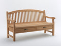 Banc de jardin - bois - 172x63x88 cm - bois naturel - classique