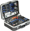 Projahn 8684 - Boîte à outils menuisier 92 pièces - Coffret plastique étanche avec 2 compartiments - Format noir 48,5 x 33,1 x 15 cm pour atelier et chantier