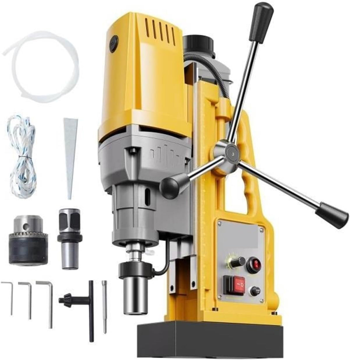 SHEHUALI perceuse magnétique portable - puissance 1400 W pour surfaces métalliques - diamètre de perçage jusqu à 50 mm - machine de chantier pour maintenance industrielle