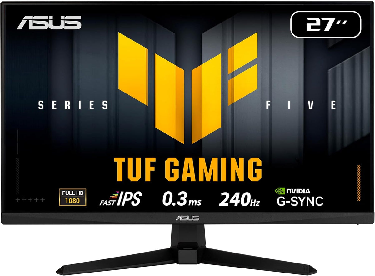 ASUS TUF Gaming VG279QM5A - Écran gamer 27 pouces Full HD Fast IPS 240 Hz - 0,3 ms G-Sync FreeSync Premium ELMB Sync - 99 pour cent sRGB HDMI DisplayPort Gaming AI