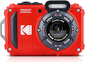 KODAK Pixpro WPZ2 appareil photo compact 16 MP - Étanche jusqu à 15 m et antichoc - Zoom optique 4x vidéo 720p - Écran LCD 2,7 pouces batterie Li ion rouge