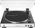 Audio-Technica AT-LP60XBTWH - Platine vinyle Bluetooth automatique à courroie - 33 et 45 tours préampli intégré - Modèle blanc compatible haut-parleurs avec plateau aluminium