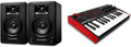 M-Audio BX4 avec AKAI MPK Mini MK3 - Enceintes monitoring actives 120 W et clavier MIDI USB 25 touches - 8 pads 8 potentiomètres - Bundle compact pour studio et production