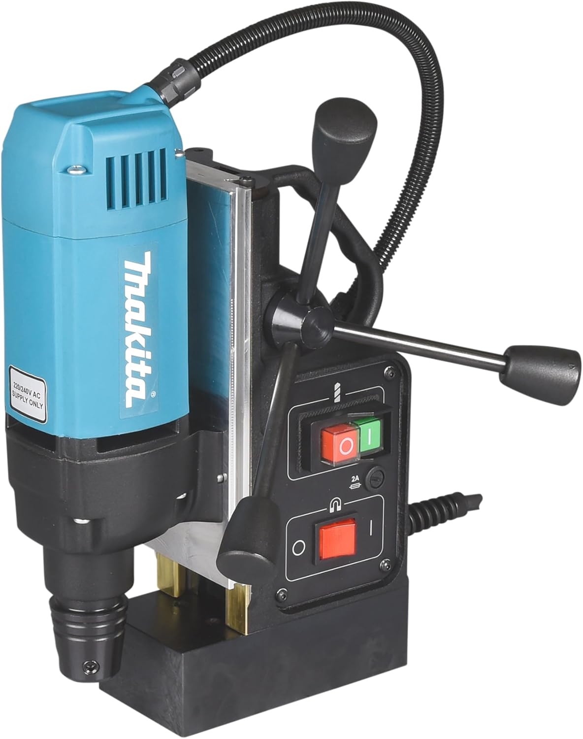 Makita HB350 Perceuse magnétique 1050 W - Vitesse jusqu à 850 tr min - Structure métal format 43,2 x 57,5 x 20,9 cm - Machine portable pour perçage sur surfaces métalliques