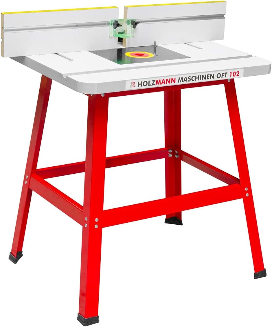 Holzmann OFT 102 - Table pour défonceuse professionnelle - Structure et plateau métal rectangulaire - Table de toupillage et fraisage 28,7 kg pour atelier bois