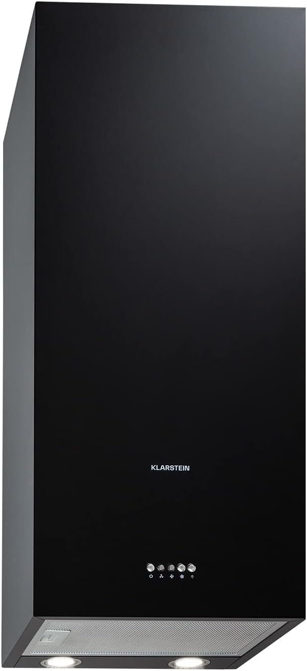 Klarstein Monumenta hotte aspirante murale - Débit 559 m3/h - Inox avec filtres charbon actif noir