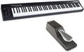 M Audio Keystation 88 MK3 avec pédale SP 2 - Clavier maître MIDI USB 88 touches semi lestées - Compatible DAW Windows Linux - Pédale sustain type piano incluse