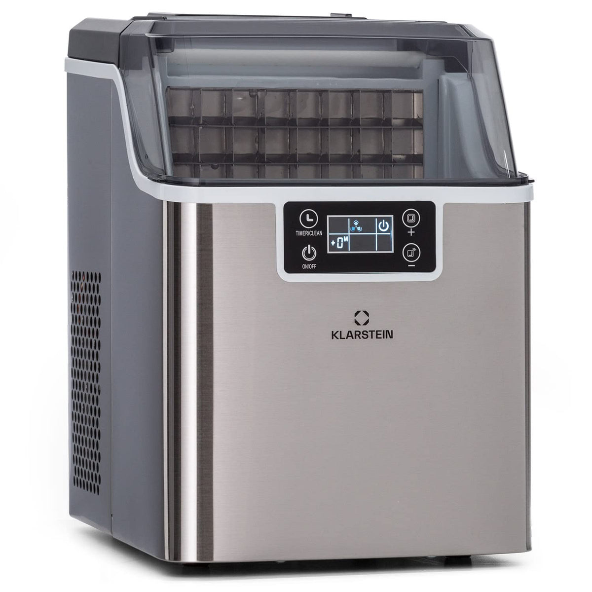 Klarstein Chios machine à glaçons - réservoir 3,2 L production jusqu à 20 kg - petits et grands glaçons avec auto nettoyage - puissance 205 W pour maison et cuisine