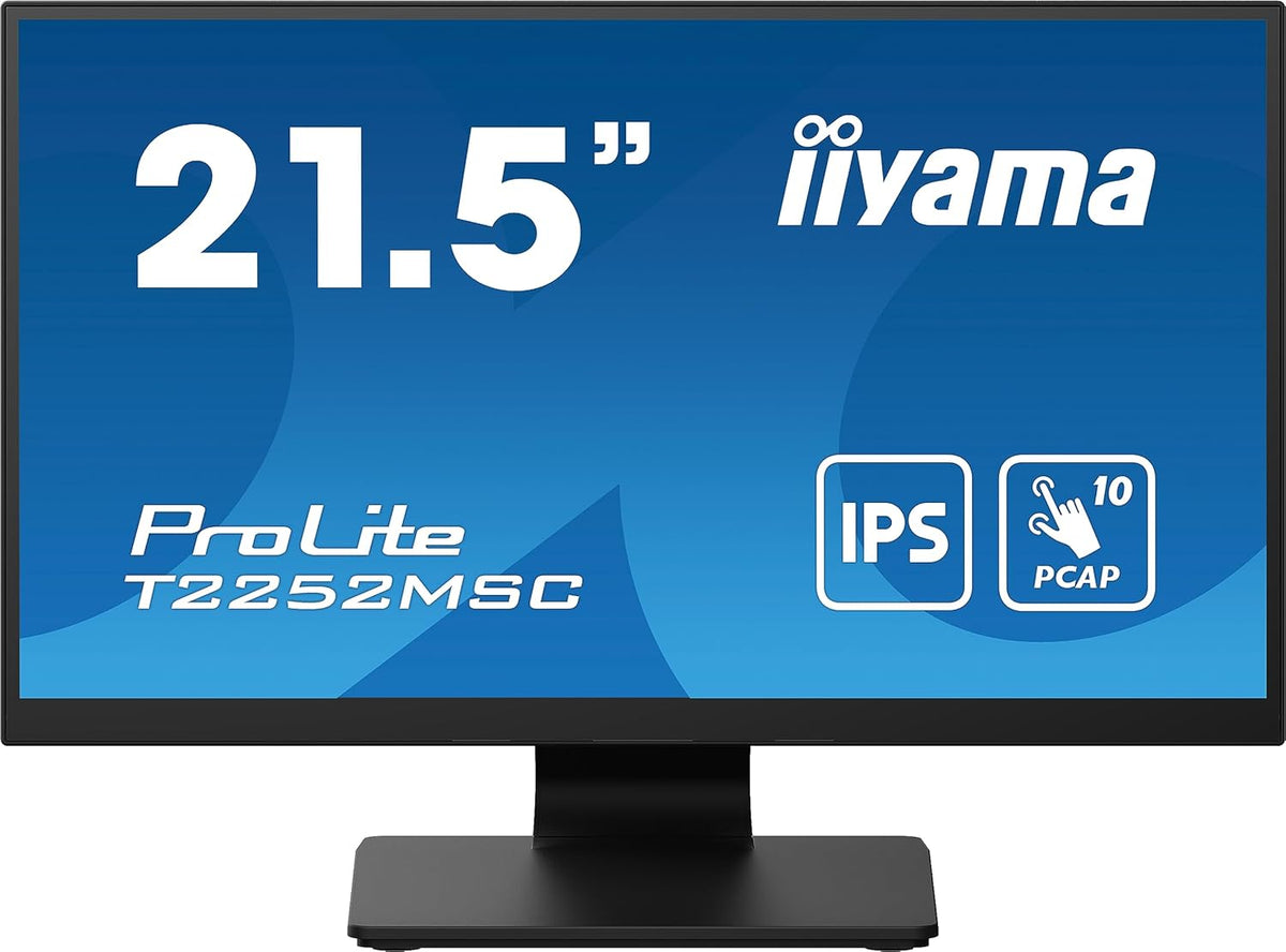 iiyama ProLite T2252MSC B2 écran tactile 21,5 pouces - Full HD 1920 x 1080 LCD - 75 Hz réponse 5 ms contraste 1000 à 1 - moniteur tactile noir format 16:9