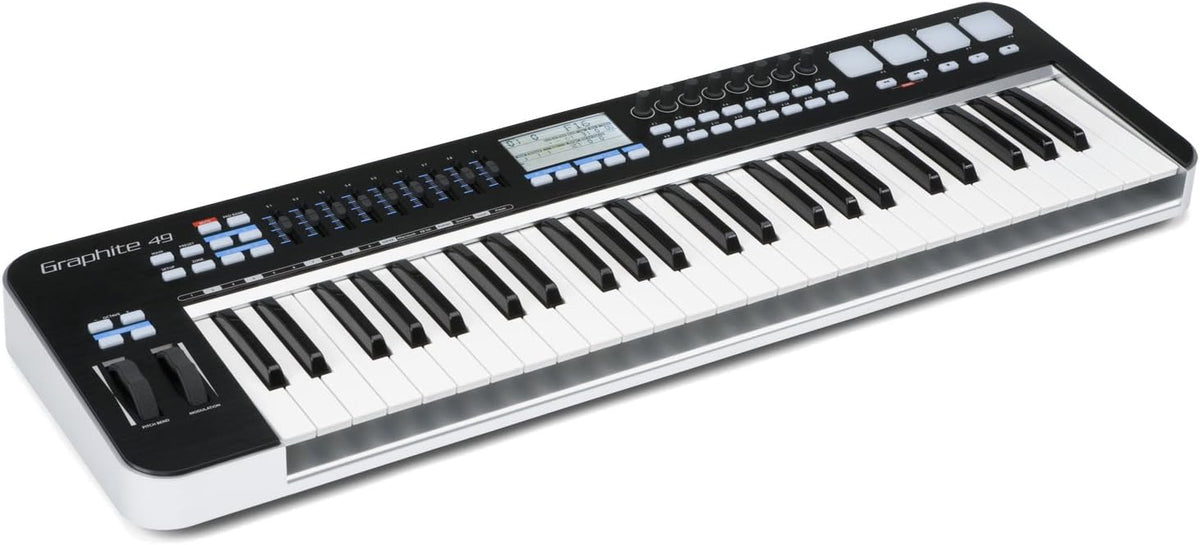 Samson Graphite 49 clavier maître MIDI - 49 touches portable surface de contrôle - connexion USB et port MIDI - pack Komplete Elements inclus pour production musicale