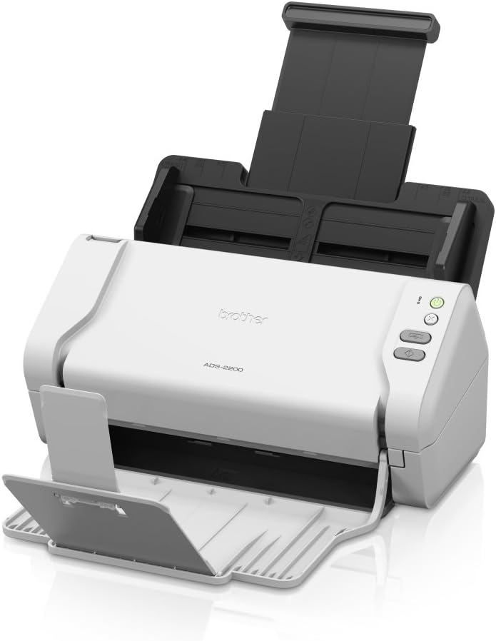 Brother ADS 2200 scanner A4 avec ADF - Numérisation jusqu à 35 pages par minute - Résolution jusqu à 1200 dpi chargeur 50 feuilles - Capteur CIS connexion USB