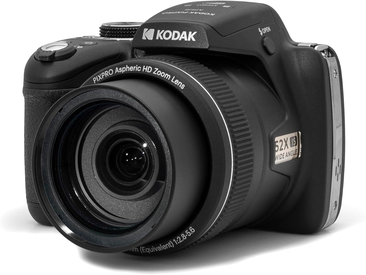 KODAK Pixpro AZ528 appareil photo bridge 16 MP - Zoom optique 52x avec stabilisation optique - Vidéo Full HD 1080p écran LCD 3 pouces - Batterie Li ion boîtier noir