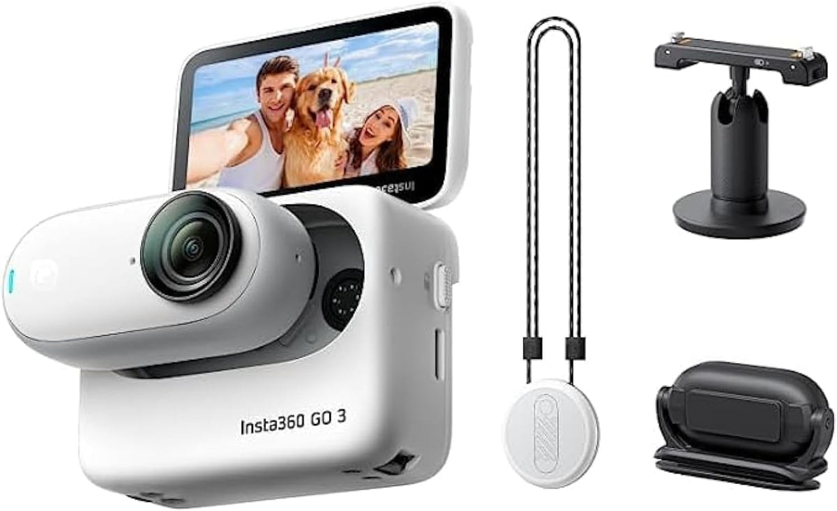 Insta360 GO 3 caméra action compacte - Vidéo 2K Ultra HD avec capteur CMOS - Format ultraléger 35 g - WiFi enregistrement MP4 pour sport voyage et création vidéo