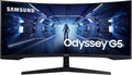 Samsung Odyssey G55T écran gaming 34 pouces - UWQHD 3440 x 1440 dalle VA 1000R - 165 Hz réponse 1 ms - AMD FreeSync Premium HDMI DisplayPort pied ajustable