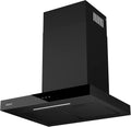 Ciarra CBCB6102 hotte aspirante 60 cm - débit 650 m3 h classe A+++ - 4 vitesses avec Booster et App - tactile LED recyclage évacuation filtre charbon noir