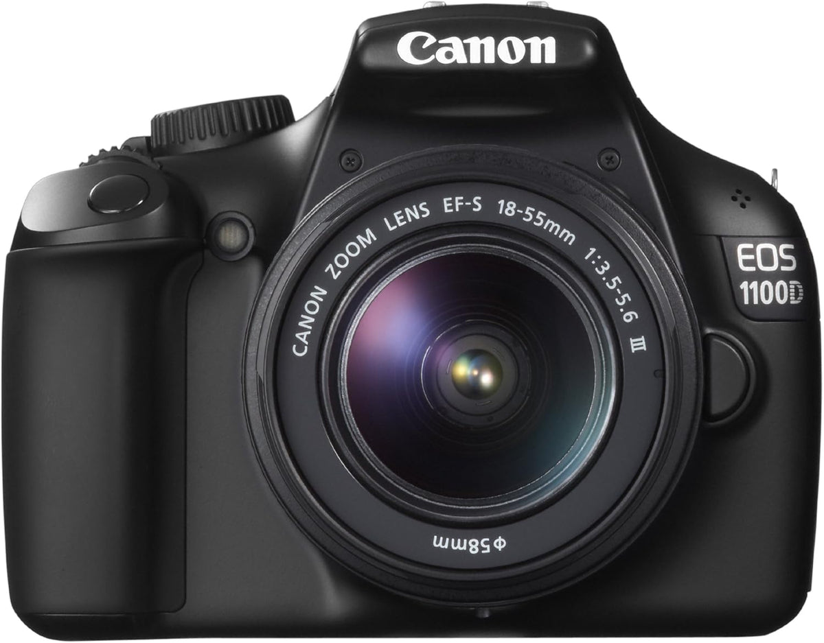 Canon EOS 1100D Reflex 12,2 MP noir - Objectif EF S 18 55 mm III - Zoom optique 3x - Capteur CMOS avec JPEG et mesure matricielle pour photographie quotidienne
