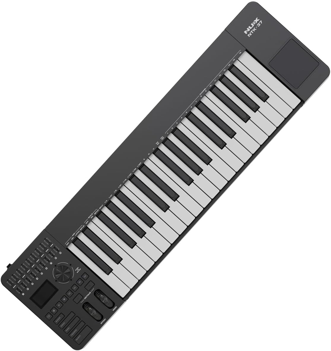NUX NTK 37 contrôleur clavier MIDI - 37 touches pour ordinateur tablette smartphone - connexion USB avec câble inclus - Cubase LE pour production musicale et home studio