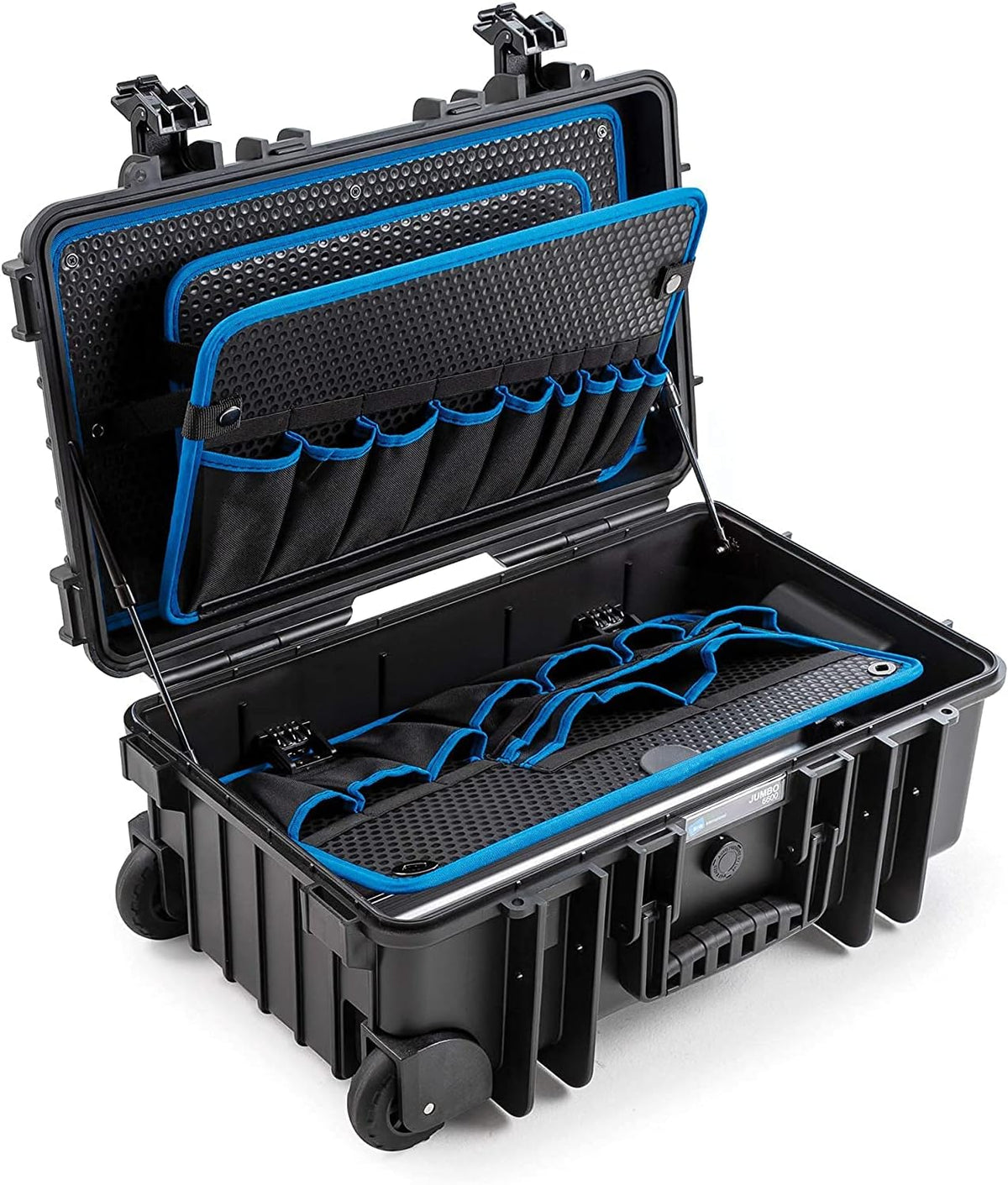 BetW JUMBO6600 caisse à outils - polypropylène noir capacité 26,4 L - dimensions 50 x 30 x 60 cm - grand compartiment pour transport et rangement professionnel