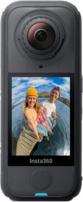 Insta360 X4 Air Noir Graphite Caméra 360 8K - Poids 165 g avec objectifs remplaçables - Effet perche selfie invisible - Écran 2,09 pouces et pare vent intégré USB