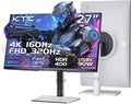 KTC H27P6 écran gaming 27 pouces - Double mode 4K 160 Hz et Full HD 320 Hz dalle Fast IPS - 1 ms HDR400 Adaptive Sync - USB C 90 W KVM pour PC gaming