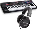 M Audio Oxygen Pro 49 pack contrôleur MIDI - clavier 49 touches compact noir avec casque - connexion USB pour ordinateur portable - studio podcast streaming production musicale