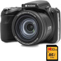 KODAK PIXPRO AZ425 Pack appareil photo bridge noir 20 MP - Zoom optique 42x grand angle - Carte SDHC 32 Go - Vidéo Full HD 1080p écran LCD 3 pouces batterie Li ion