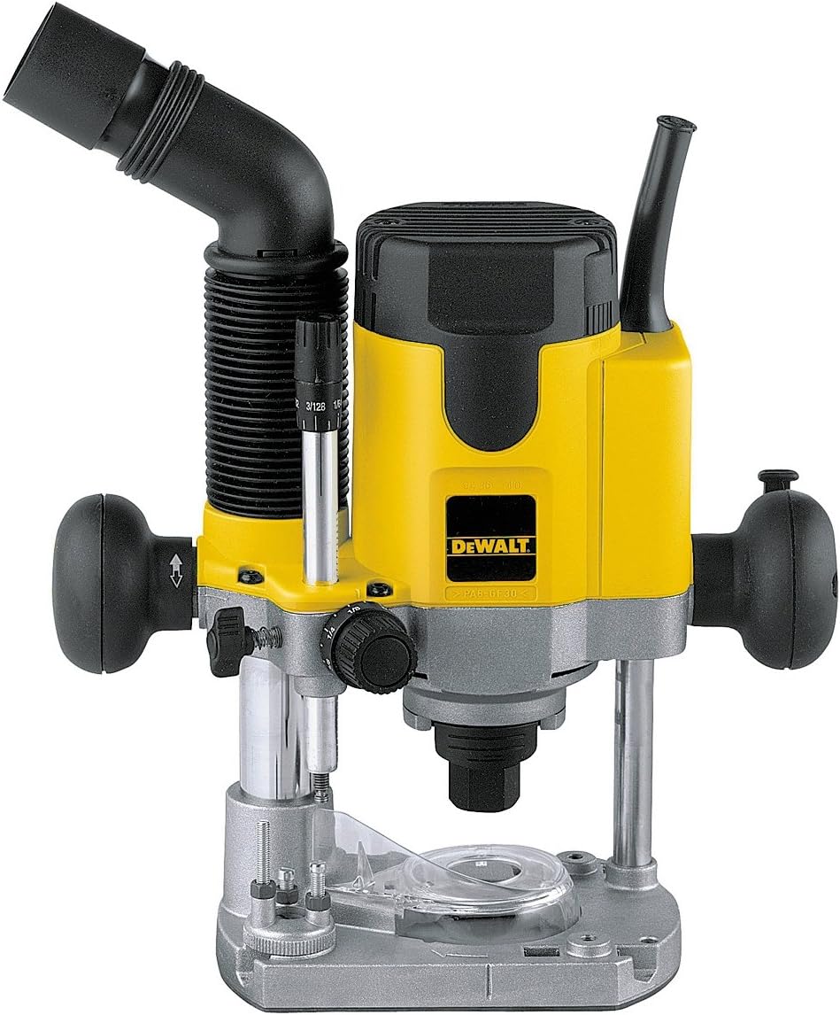 DeWalt DW621 QS défonceuse plongeante - puissance 1100 W alimentation 230 V - vitesse jusqu à 24000 tr min - finition noir jaune pour fraisage menuiserie atelier