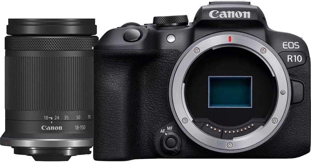 Canon EOS R10 appareil photo hybride APS C - Objectif RF S 18 à 150 mm F3,5 à 6,3 IS STM - Capteur CMOS et fichiers RAW - Stabilisation optique pour photo polyvalente