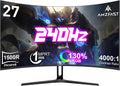 Amzfast AMZG27C1Pro écran PC gamer incurvé 27 pouces - Full HD 1920 x 1080 et 240 Hz - Temps de réponse 1 ms HDR Adaptive Sync - HDMI 2.0 DP 1.4 VESA 100 x 100