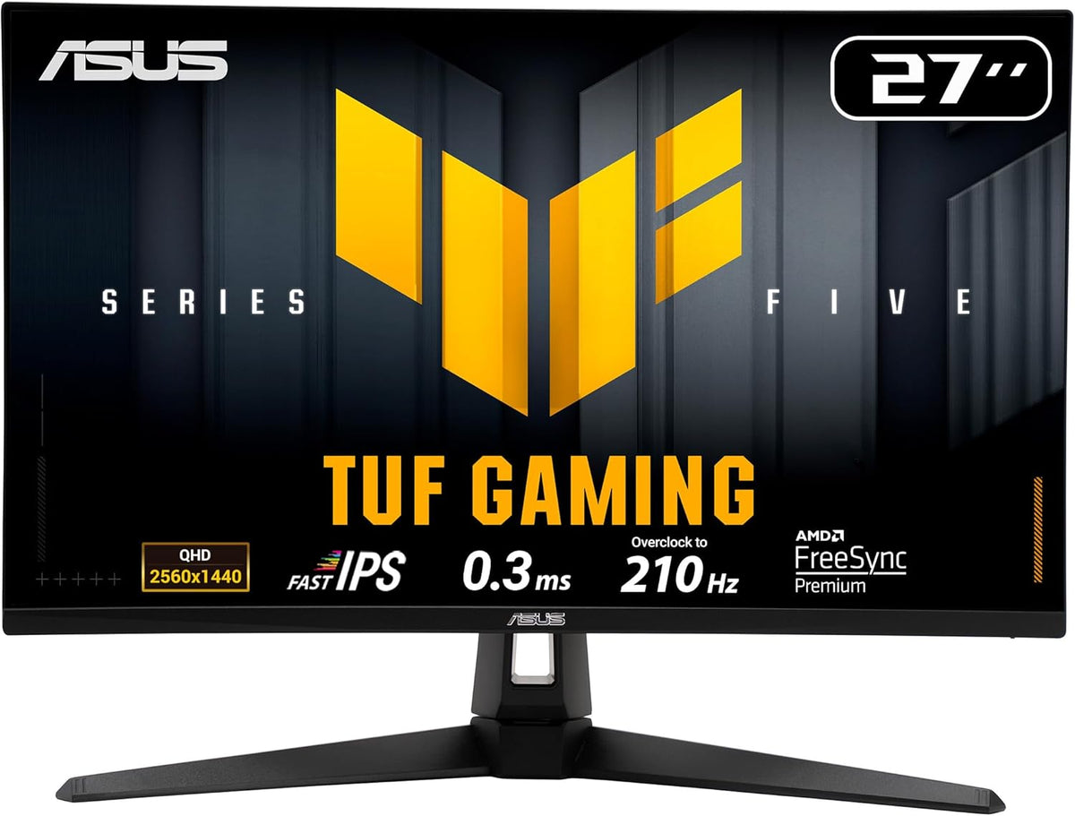 ASUS TUF Gaming VG27AQ5A écran gaming 27 pouces - QHD 2560 x 1440 Fast IPS - 210 Hz ELMB Sync FreeSync Premium - HDMI DisplayPort pour jeux rapides