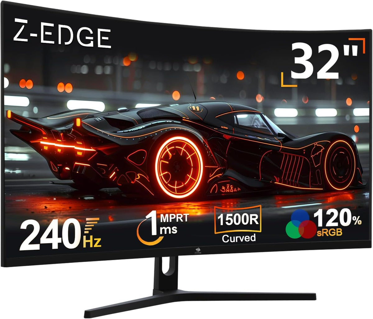 Z-Edge - Écran PC gamer incurvé 32 pouces Full HD 240 Hz - Dalle VA 1500R 1 ms FreeSync - 2 HDMI 2.0 2 DisplayPort 1.4 RGB inclinaison réglable