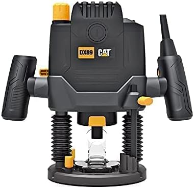 DECATDX89 défonceuse électrique filaire - Base fixe en aluminium - Vitesse de rotation jusqu'à 28000 tr min - Outil de fraisage pour travaux de menuiserie