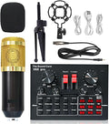 FOELANNE Carte son audio USB BM800V8 Small - Interface externe pour casque et microphone - Adaptateur diffusion en direct pour PC téléphone - Bluetooth pour musique jeu et webcast