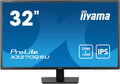 iiyama X3270QSU B1 écran PC 31,5 pouces - Dalle IPS QHD 2560 x 1440 à 100 Hz - Temps de réponse 3 ms et luminosité 250 cd par mètre carré - 2 HDMI DP hub USB et HP