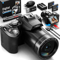 NBD S205D appareil photo numérique 5K - photo 64 MP noir capteur CMOS f 1,8 - autofocus zoom 16x écran IPS 3 pouces rotatif - kit YouTube carte 32 Go 2 batteries