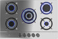 Cecotec Bolero Squad G 5200S plaque gaz - 5 feux puissance 11000 W - inox avec grilles fonte et wok triple couronne - allumage électrique système sécurité soupapes