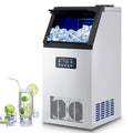 CREWORKS - Machine à glaçons commerciale 58 kg par 24 h - 36 glaçons stockage 10 kg écran LCD - Acier inoxydable 480 W pour restaurant bar café bureau