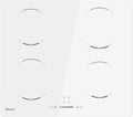 GIONIEN plaque induction 60 cm - 4 zones puissance 6400 W vitrocéramique blanche - commandes de cuisson encastrables - minuterie arrêt automatique verrouillage enfant