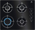 Electrolux EGG6407K - Plaque de cuisson gaz 4 feux - Surface en verre avec protection contre les flammes - Format 59 cm pour cuisine encastrée