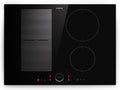 Klarstein plaque induction encastrable 7000W - Table de cuisson électrique 4 feux - Surface céramique noire avec réglage température