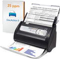 Plustek SmartOffice PS186 - Scanner documents A4 recto verso 600 dpi - Fonction lecture codes barres et création PDF consultable - USB pour Windows bureau et archivage