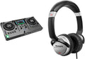 Numark Mixstream Pro Go contrôleur DJ autonome - batterie mixeur 3 canaux Bluetooth USB SD - enceintes intégrées - casque HF125 câble 1,8 m haut parleurs 40 mm